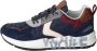 Voile blanche Sportschoenen Navy Burgundy Leer Stof 4 cm Hak Blauw Heren - Thumbnail 2