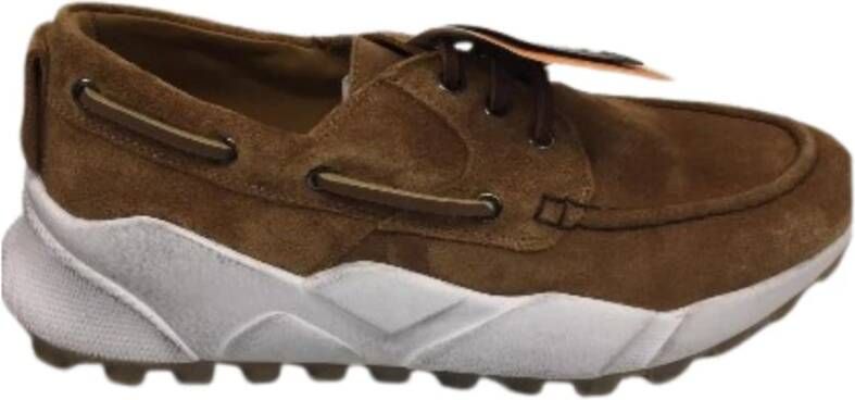 Voile blanche Suède Veterschoenen Casual Stijl Brown Heren