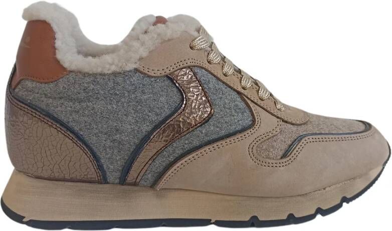 Voile Blanche Beige Casual Leren Sneakers voor Dames - Foto 2