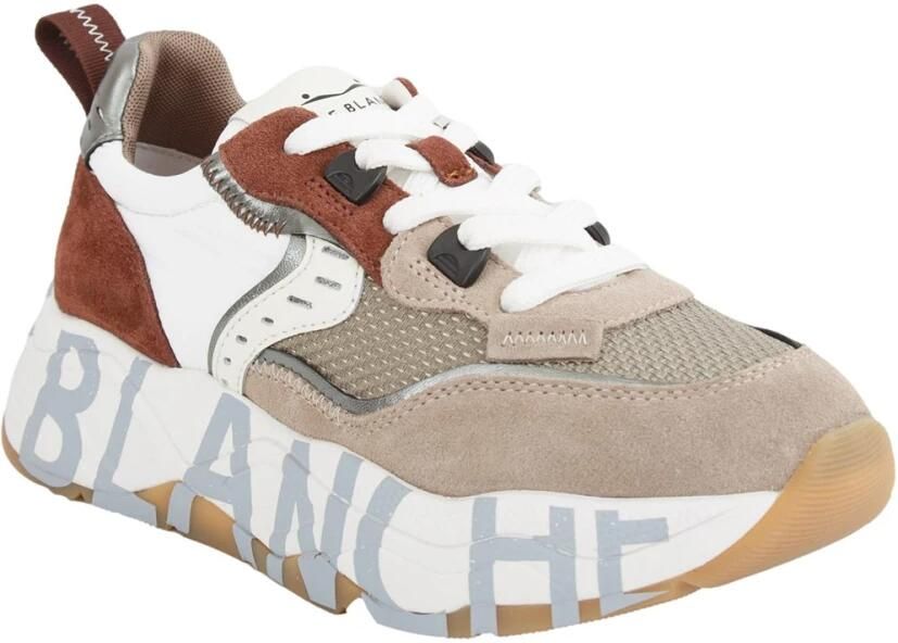 Voile Blanche Beige Sneakers 50% Leer 40% Nylon