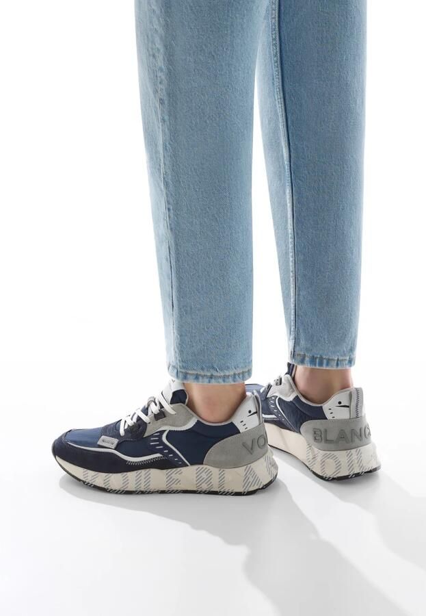 Voile Blanche Leren en Nylon Sneakers - Foto 4
