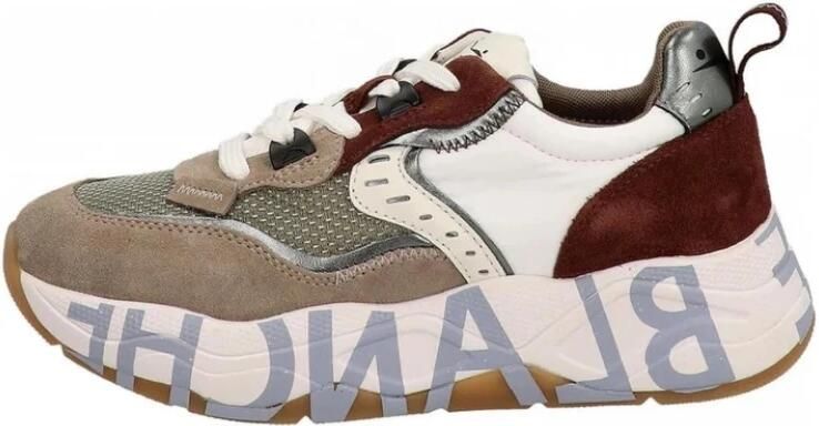 Voile Blanche Beige Sneakers 50% Leer 40% Nylon