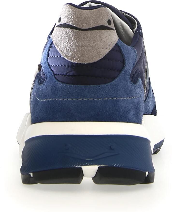 Voile blanche Blauwe Sneakers met Multicolor Suède Inzetstukken Blue Heren - Foto 2