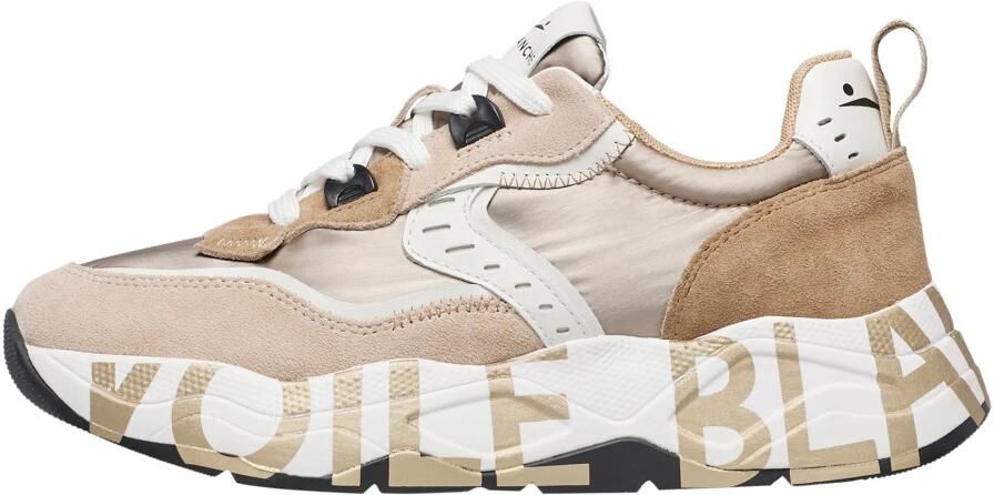 Voile Blanche Beige Suede Nylon Sneaker Club Sneakers - Foto 8