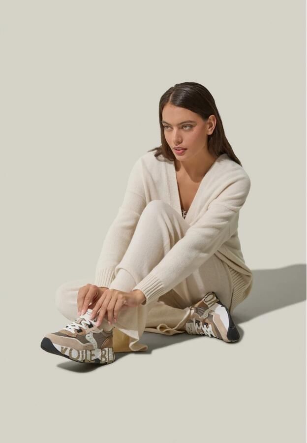 Voile Blanche Beige Suede Nylon Sneaker Club Sneakers - Foto 5