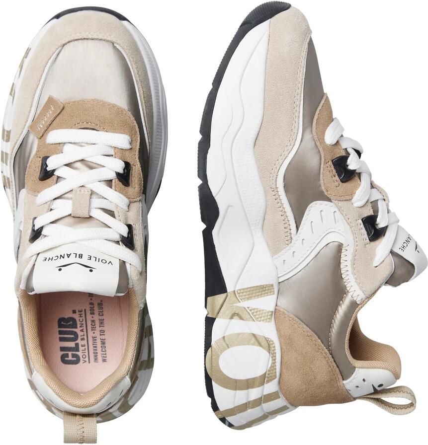 Voile Blanche Beige Suede Nylon Sneaker Club Sneakers - Foto 2
