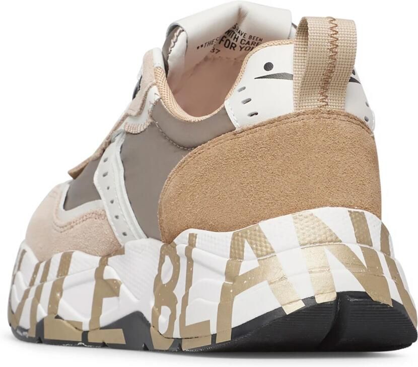 Voile Blanche Beige Suede Nylon Sneaker Club Sneakers - Foto 4