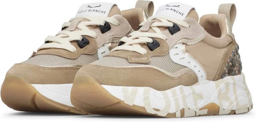 Voile Blanche Bruine Suède Studs Sneakers - Foto 5