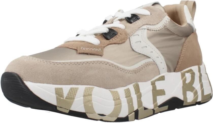 Voile Blanche Beige Suede Nylon Sneaker Club Sneakers - Foto 6