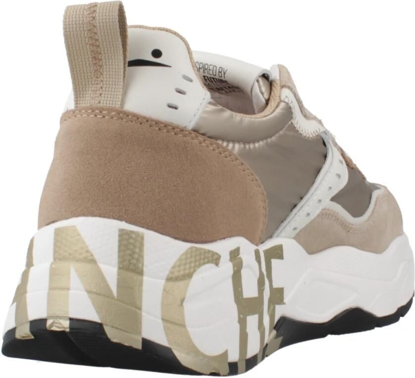 Voile Blanche Beige Suede Nylon Sneaker Club Sneakers - Foto 3