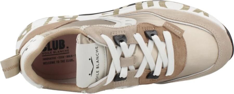 Voile Blanche Beige Suede Nylon Sneaker Club Sneakers - Foto 13