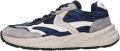 Voile Blanche Blauwe Gewassen Leren Sneakers - Multicolor
