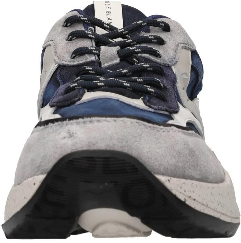 Voile Blanche Blauwe Gewassen Leren Sneakers - Foto 2