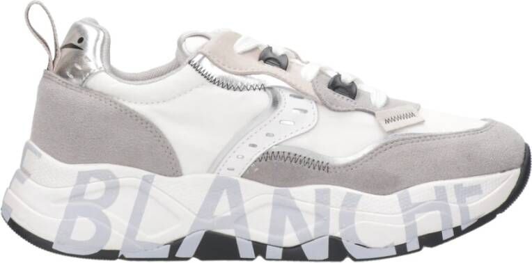 Voile blanche Gedurfde Club Sneakers met Technische Stof en Suède Gray Dames - Foto 6