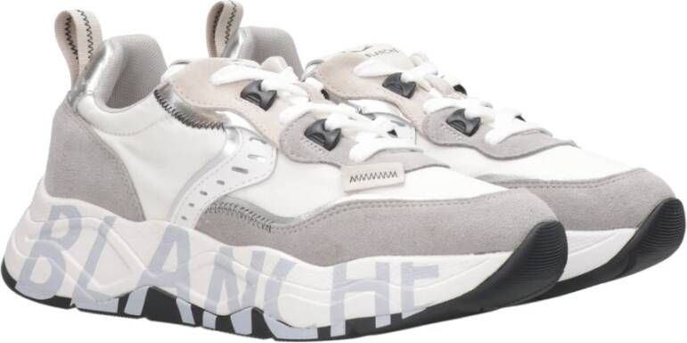 Voile blanche Gedurfde Club Sneakers met Technische Stof en Suède Gray Dames - Foto 4