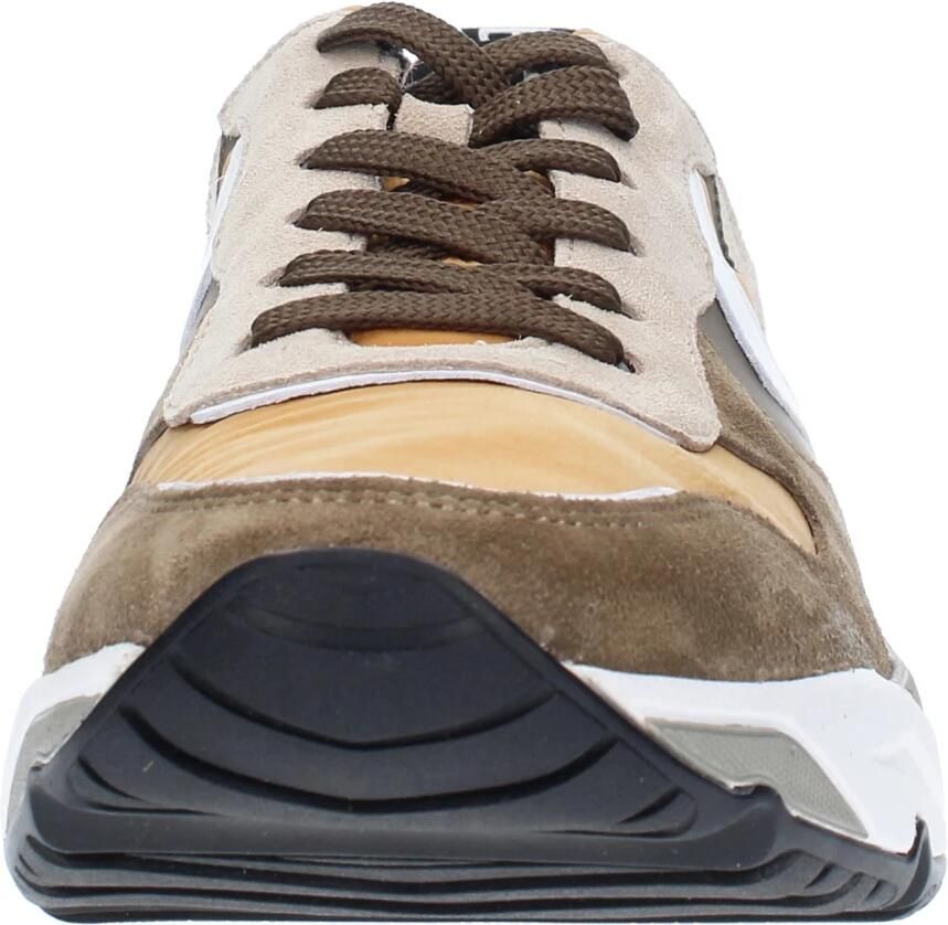 Voile blanche Geknoopte Taupe Oranje Schoenen voor Heren Green - Foto 2