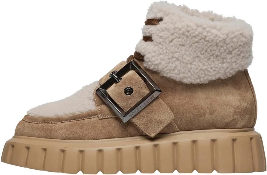 Voile Blanche Leather and wool boots Grenelle Lace Buckle Lining FUR - Foto 2