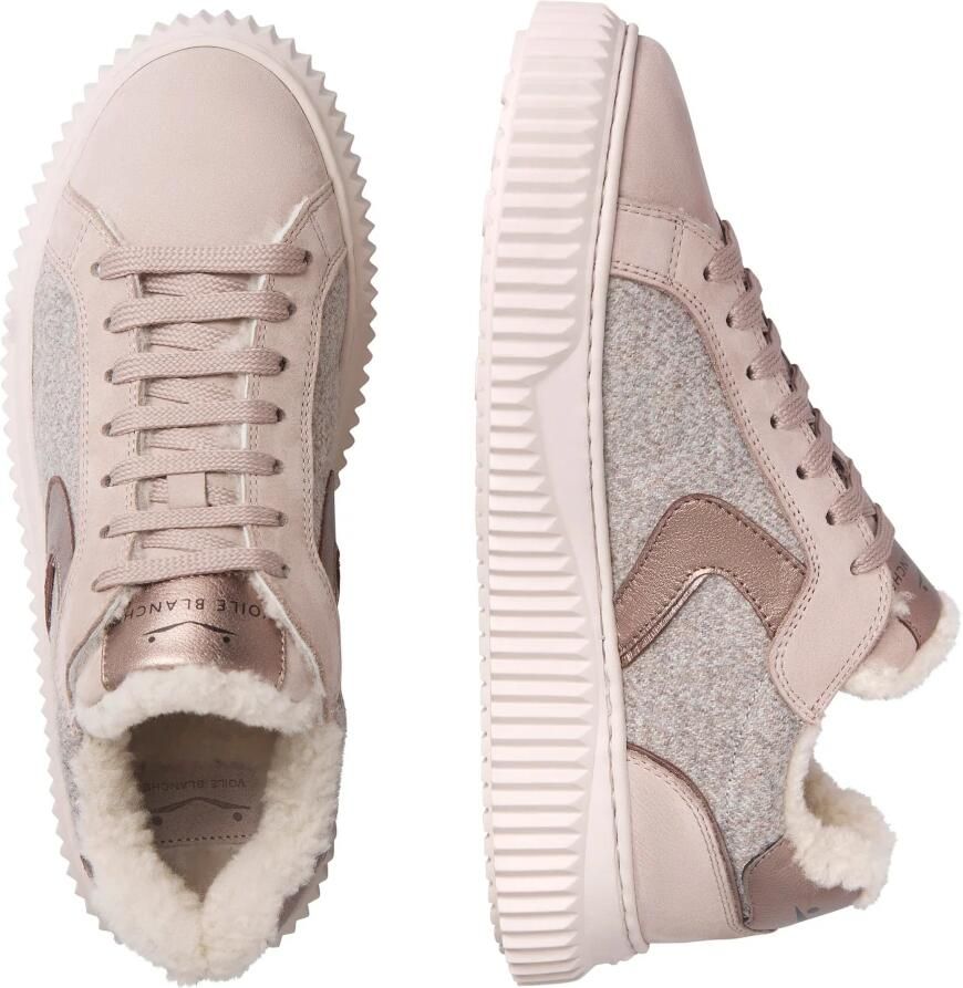 Voile Blanche Grijze Sneakers Leder Textiel Mix - Foto 2