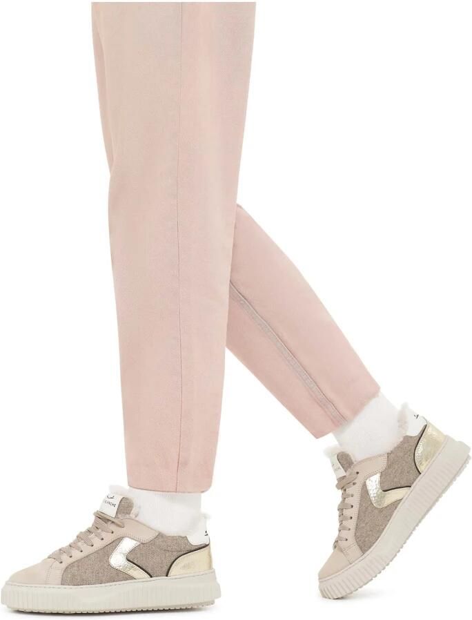 Voile blanche Suede and felt sneakers Lipari FUR Beige Dames - Foto 3