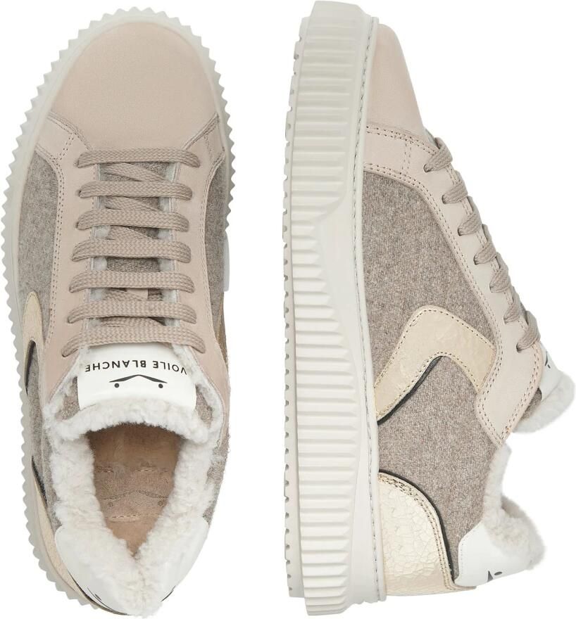 Voile blanche Suede and felt sneakers Lipari FUR Beige Dames - Foto 2