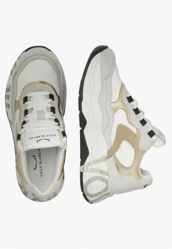 Voile blanche Leren en stoffen sneakers voor vrouwen White Dames - Foto 2