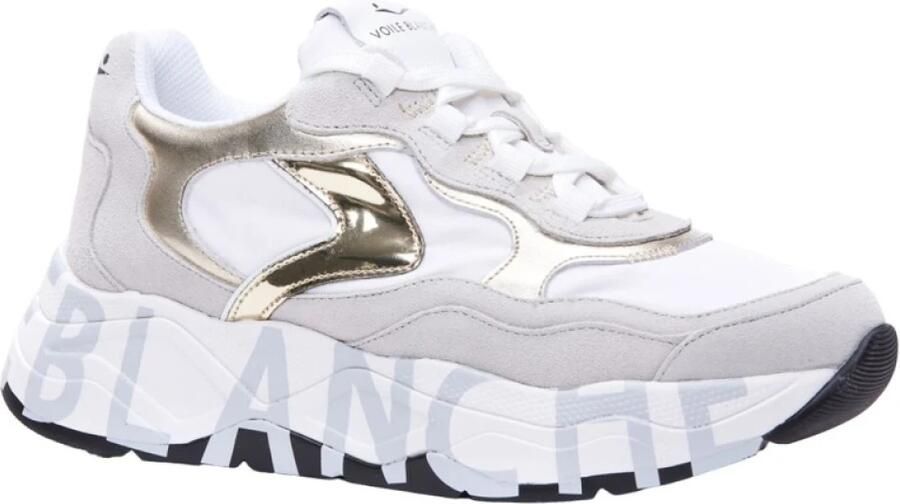 Voile blanche Leren en stoffen sneakers voor vrouwen White Dames - Foto 2