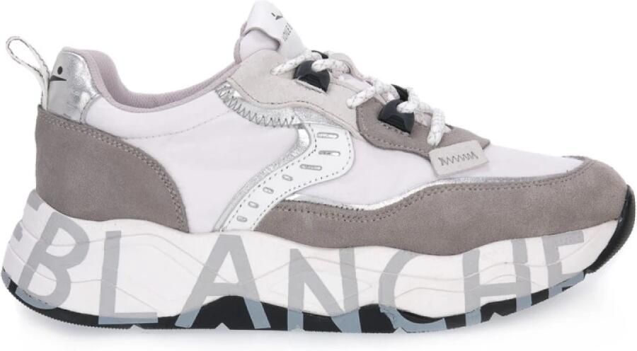 Voile blanche Leren en stoffen sneakers voor vrouwen White Dames - Foto 2