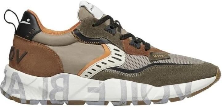 Voile blanche Groene Sneakers van Suède en Technische Stof Groen Heren