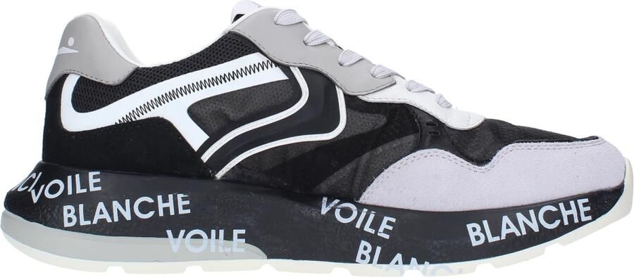 Voile blanche Leather and fabric sneakers Shine. Black Heren - Foto 4