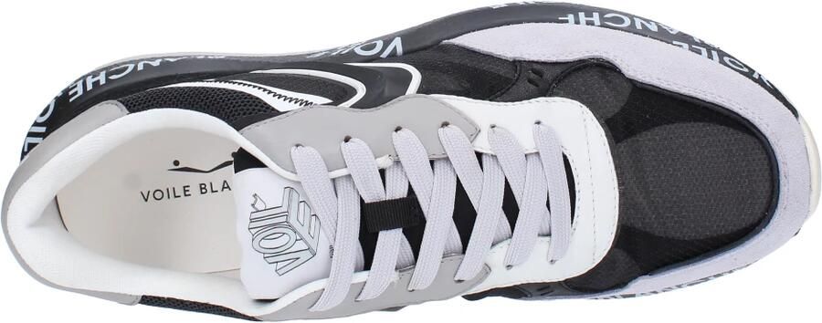 Voile blanche Leather and fabric sneakers Shine. Black Heren - Foto 5