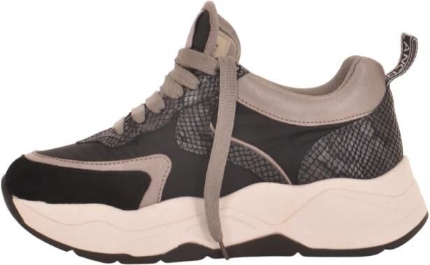 Voile Blanche Sneakers in suède en technisch textiel Zwart -Club01