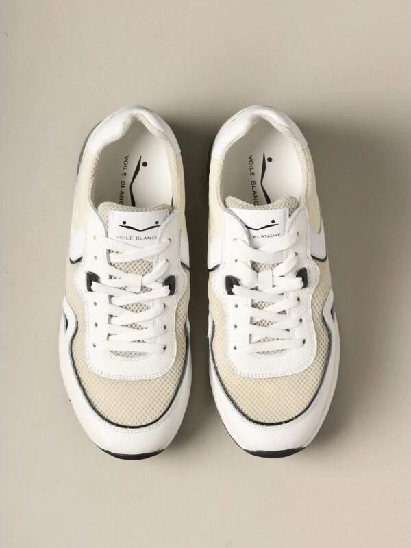 Voile Blanche Sneakers van leer en stof - Foto 3