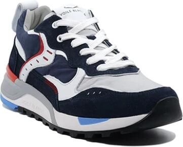 Voile blanche Blauwe Sneakers met Leren en Stoffen Voering Blauw Heren - Foto 3