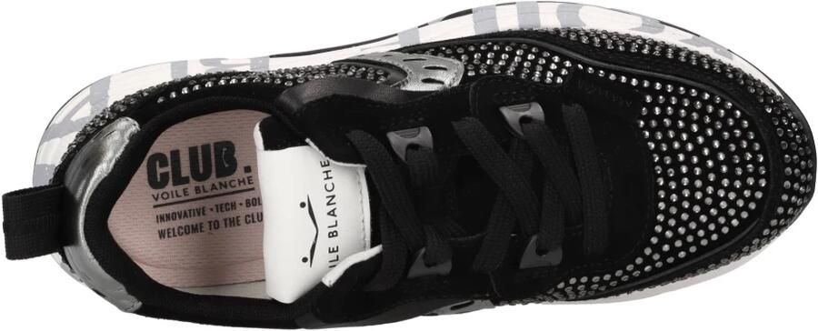 Voile Blanche Suède en leren sneakers met strass - Foto 5