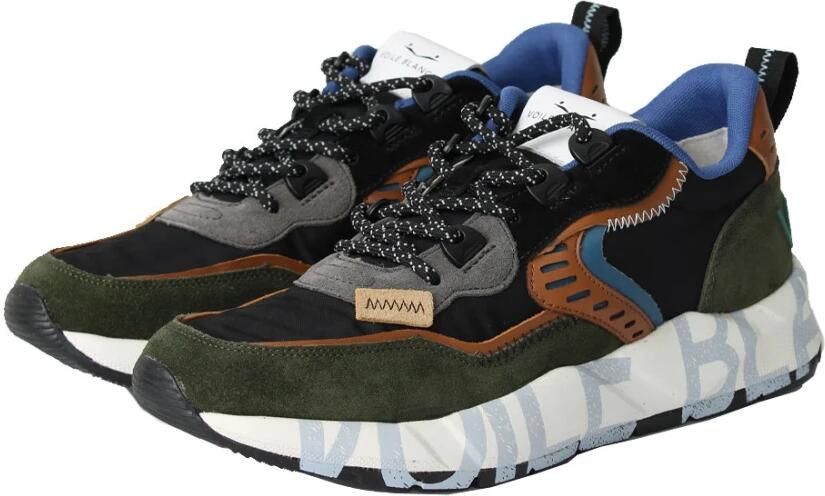 Voile blanche Groen-Zwart-Beige Sneaker Multicolor Heren