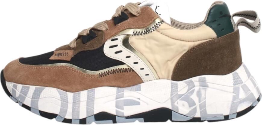 Voile Blanche Veelzijdige Sneaker met Bovenwerk van Suède Stof Nylon