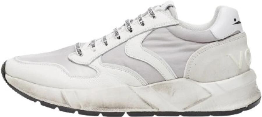Voile Blanche Witte Sneakers met Suède Bovenkant