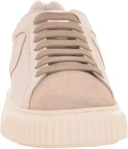 Voile blanche Leather and suede sneakers Lipari White Dames