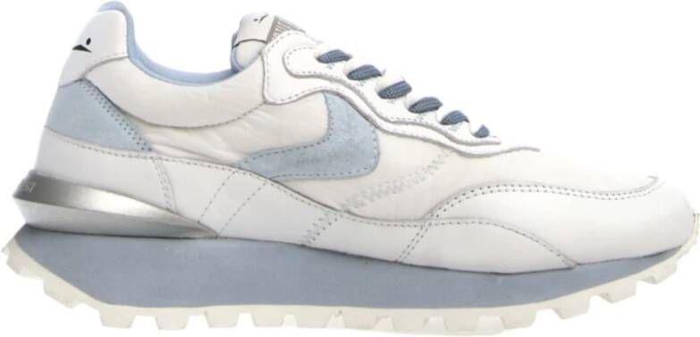 Voile blanche Suede and technical fabric sneakers Qwark Hype Woman White Dames