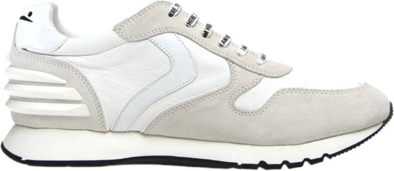 Voile blanche Witte Leren Sneakers Liam Power White Heren