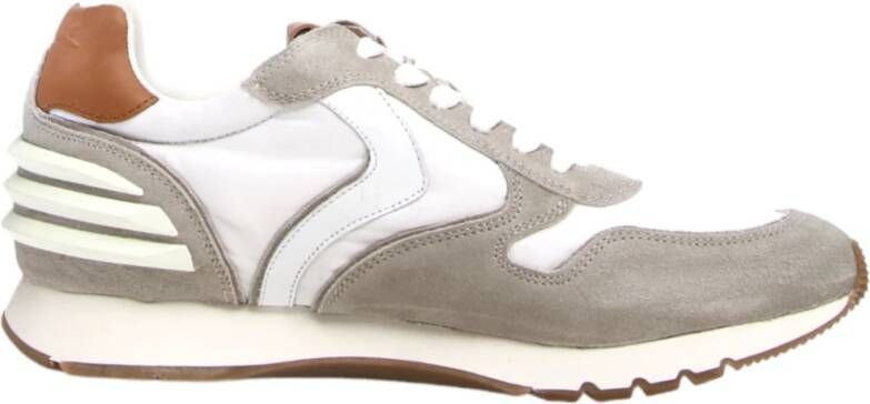 Voile blanche Suede and technical fabric sneakers Liam Power White Heren