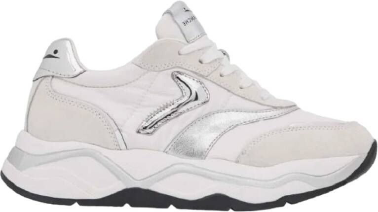 Voile blanche Witte Sportieve Sneaker met Gouden Details White Dames