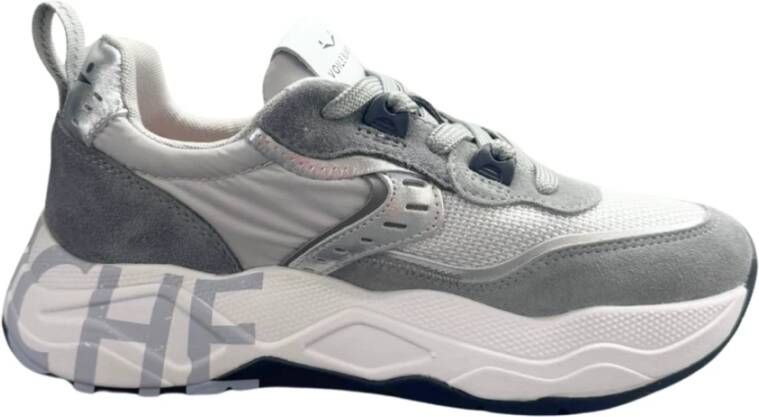 Voile blanche Zwarte Glitter Sneakers Club105 Gray Dames