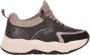 Voile Blanche Sneakers in suède en technisch textiel Zwart -Club01 - Thumbnail 1