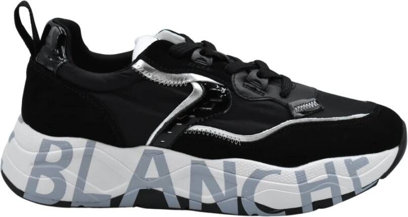 Voile Blanche Zwarte Veterschoenen voor Vrouwen