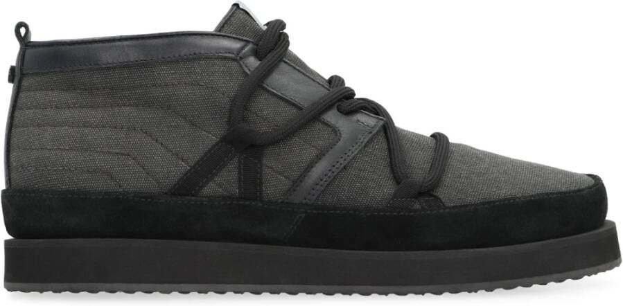 Volta Canvas Mid-Top Sneakers met Leren Details