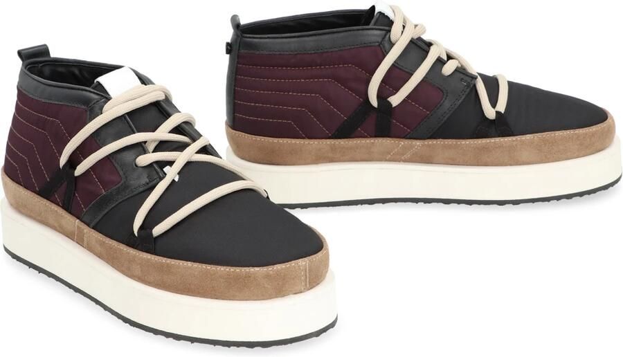 Volta Leren Mid-top Sneakers met Plateauzool