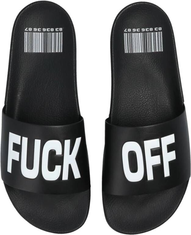 Vtmnts Zwarte rubberen slippers Zwart Heren - Foto 2