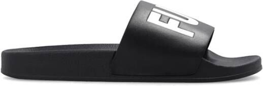 Vtmnts Zwarte rubberen slippers Black Heren