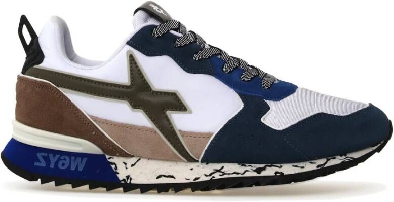 W6Yz Bicolor Sneakers met Rubberen Zool Multicolor Heren